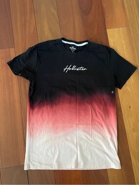 Hollister Black Tee with White Logo Accent
